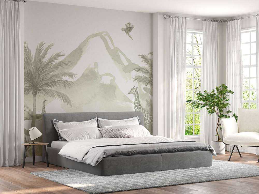 Jungle animals in green