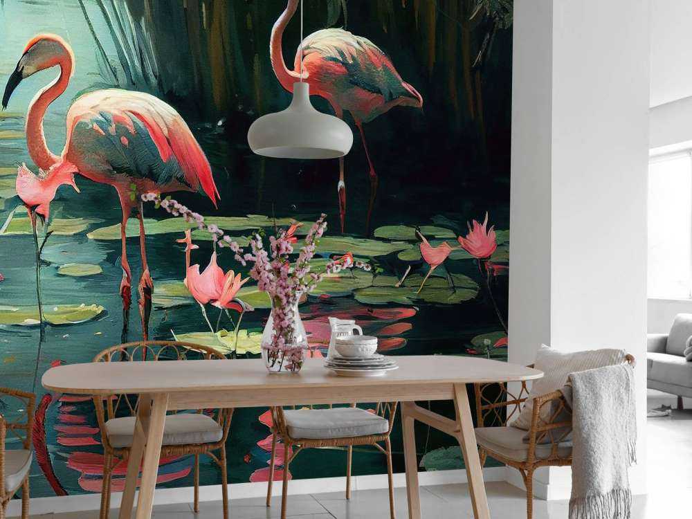 Waterlily Flamingo Oasis