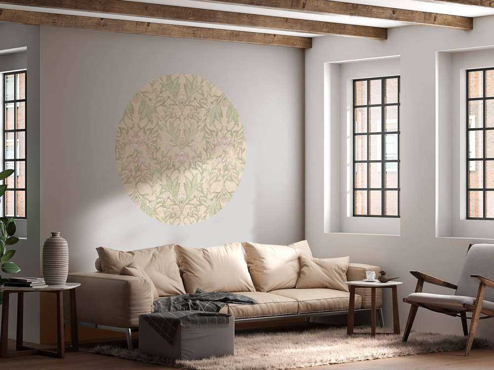 Morris floral damask - peach fuzz