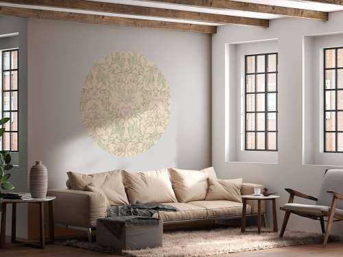 Morris floral damask - peach fuzz