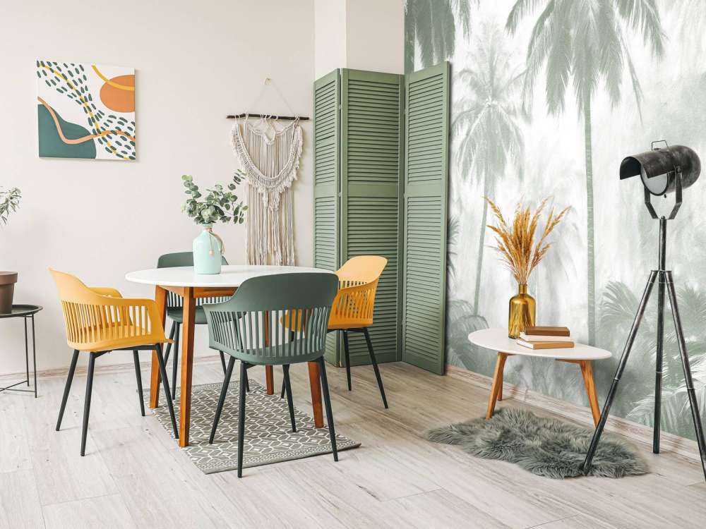 Misty Palm Forest, green