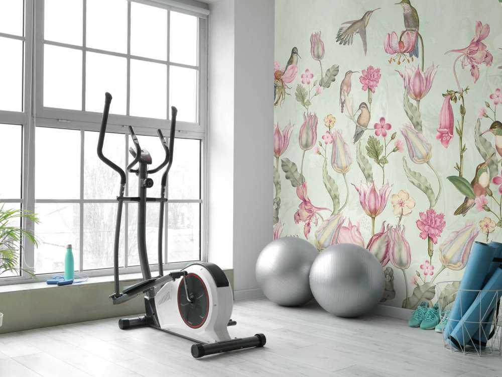 Spring Hummingbird Symphony - Mint Green Harmony