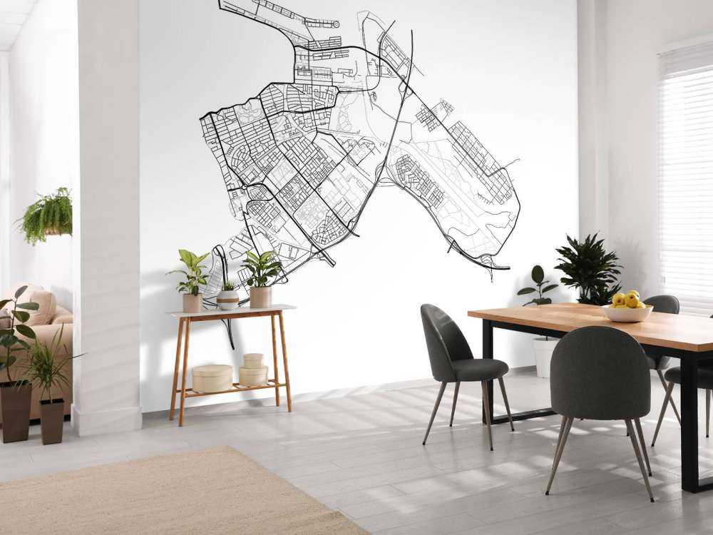 Map Amsterdam east, white