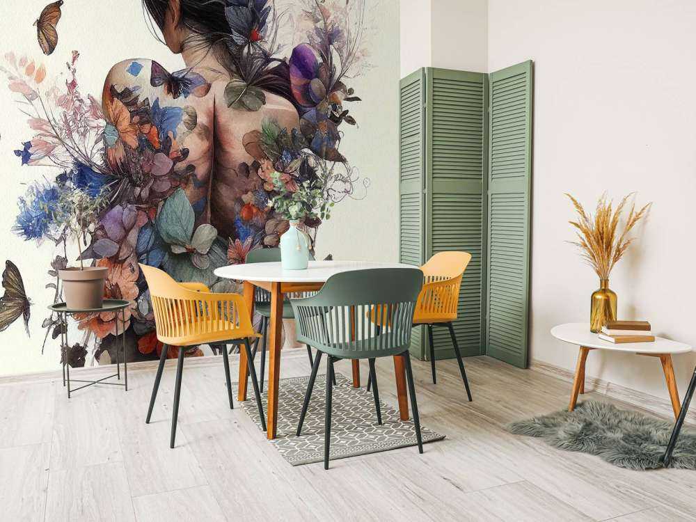 Watercolor Butterfly Woman Body #2