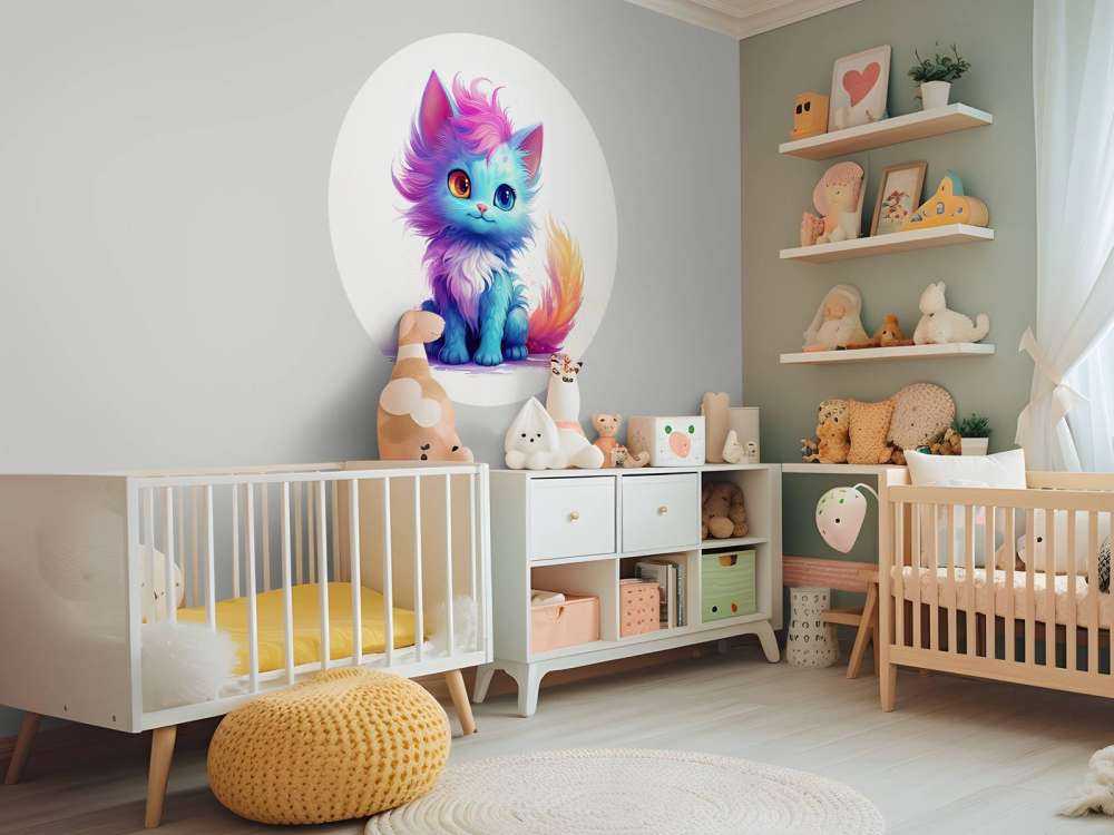 Rainbow baby cat