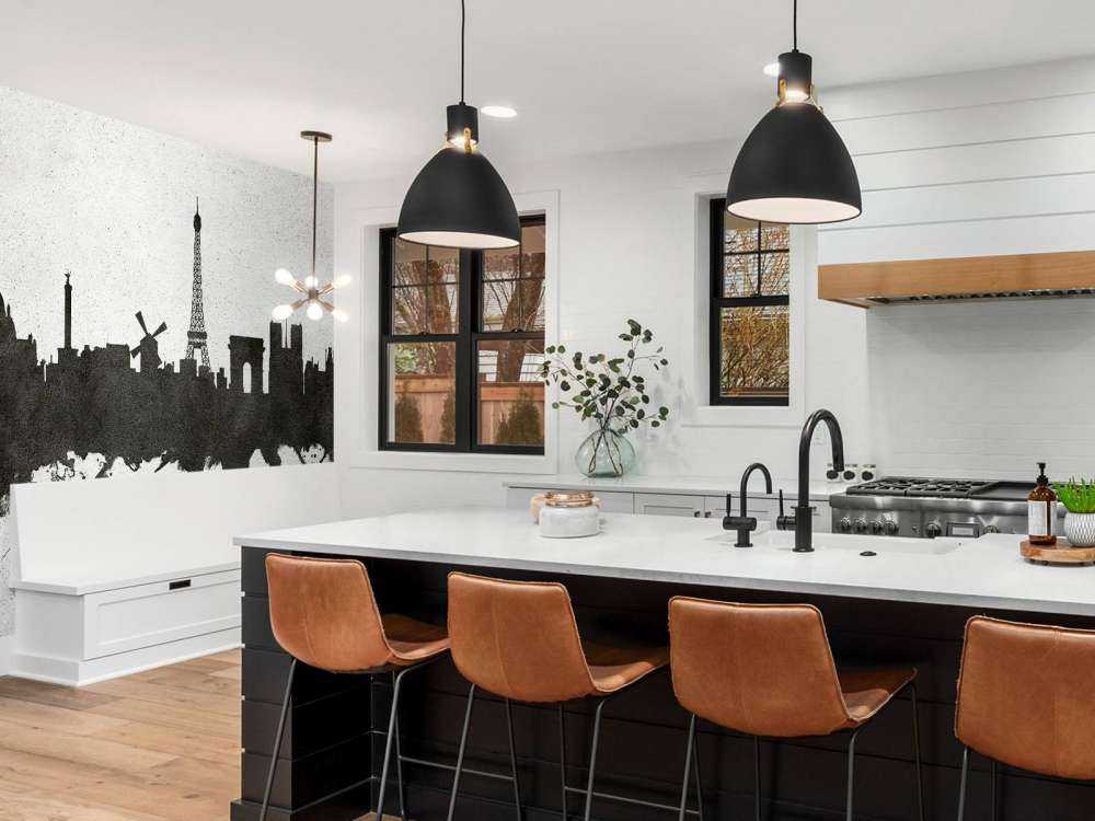 Watercolor skyline, Paris