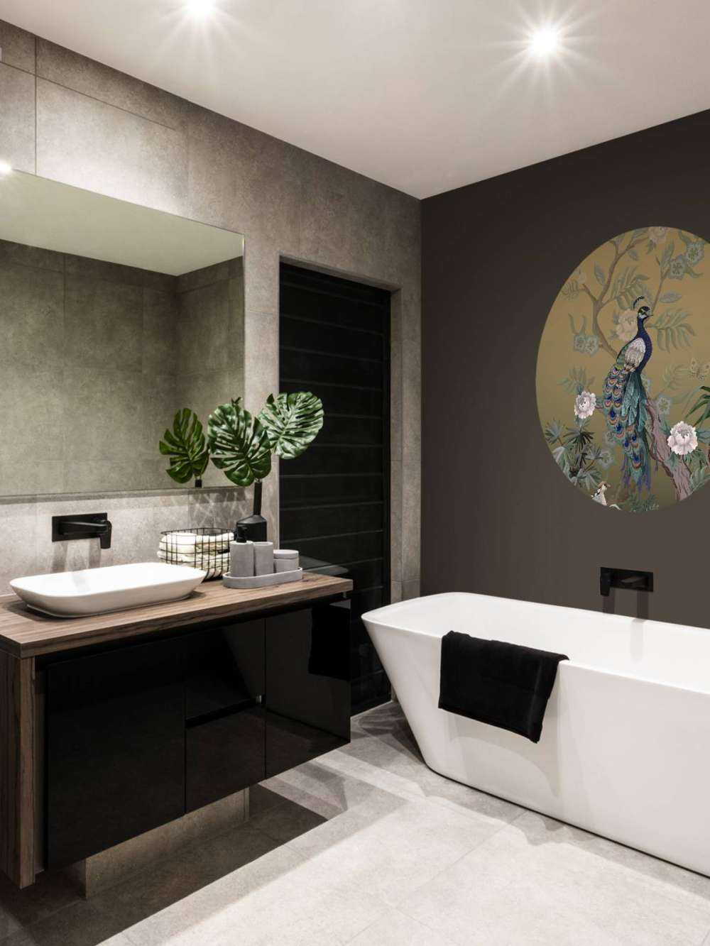 Peacocks and Peonies - Gold