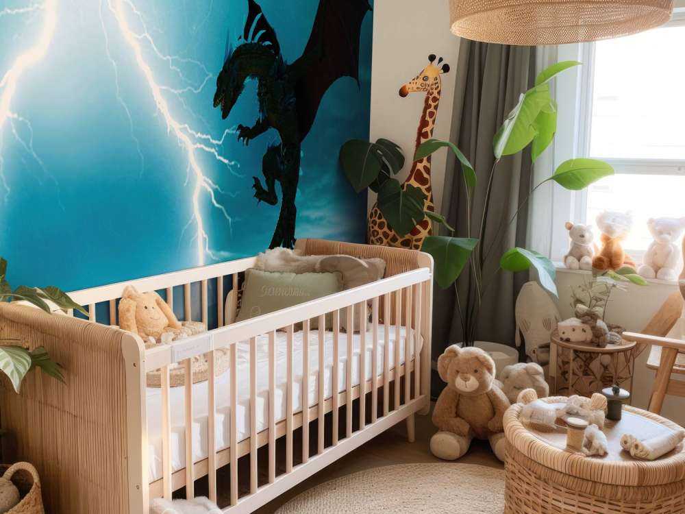 Dragon at thunderstorm