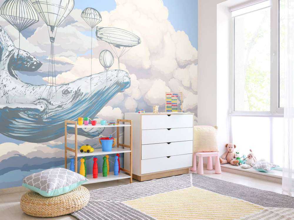 Whale and his hot-air balloons