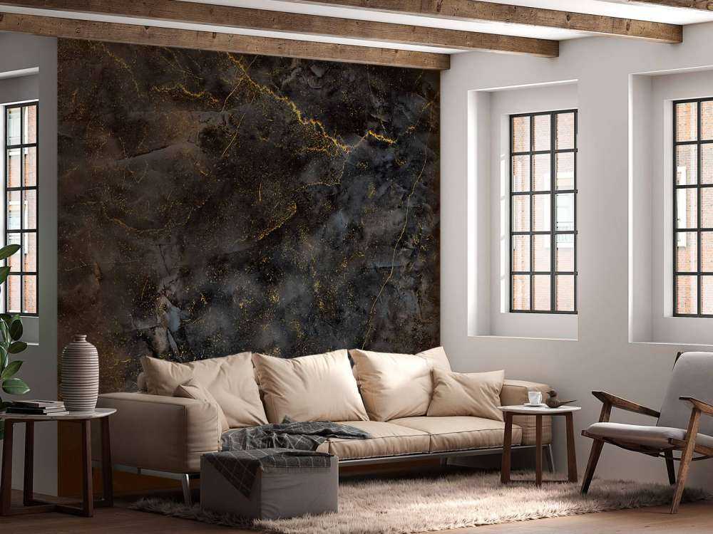 Golden marble structure