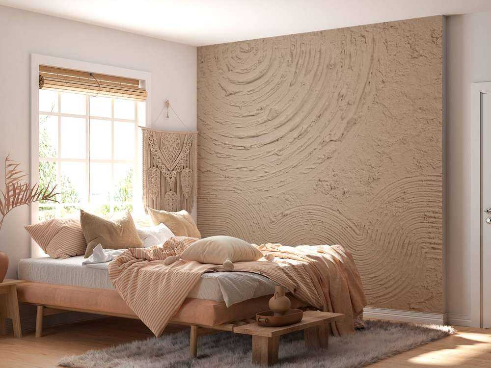 Organic shapes and lines in taupe