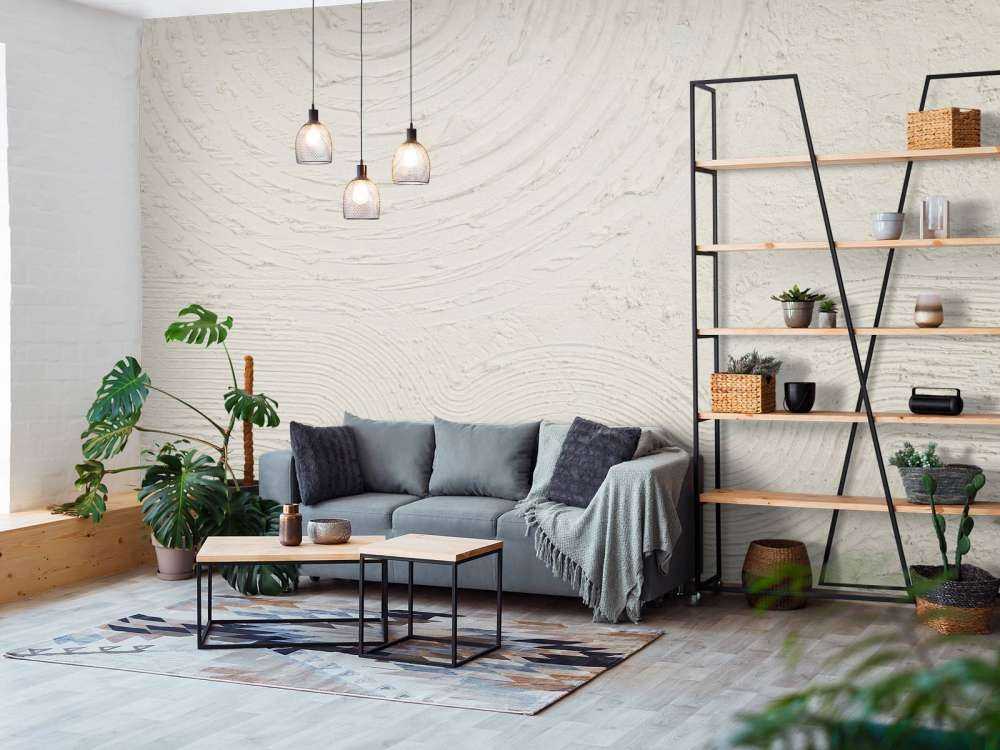 Organic shapes and lines in off white