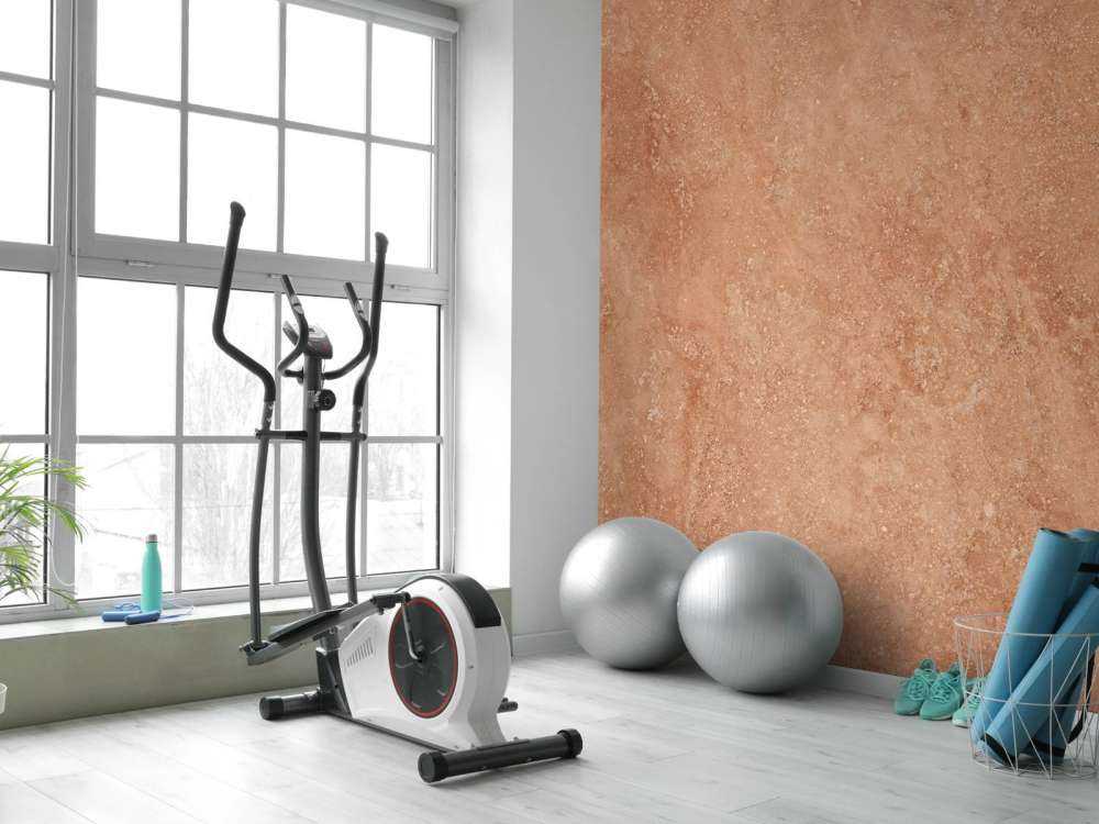 Terracotta coloured marble