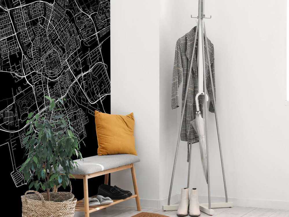 Map of Groningen, black