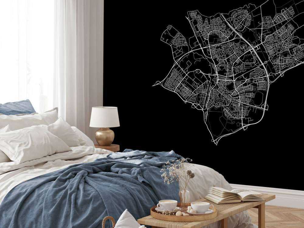Map of Den Bosch, black