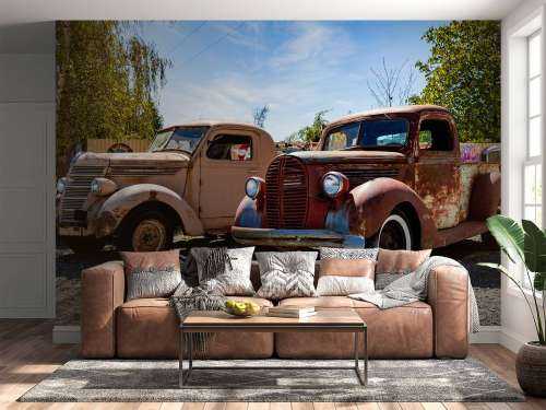 Rusty old trucks