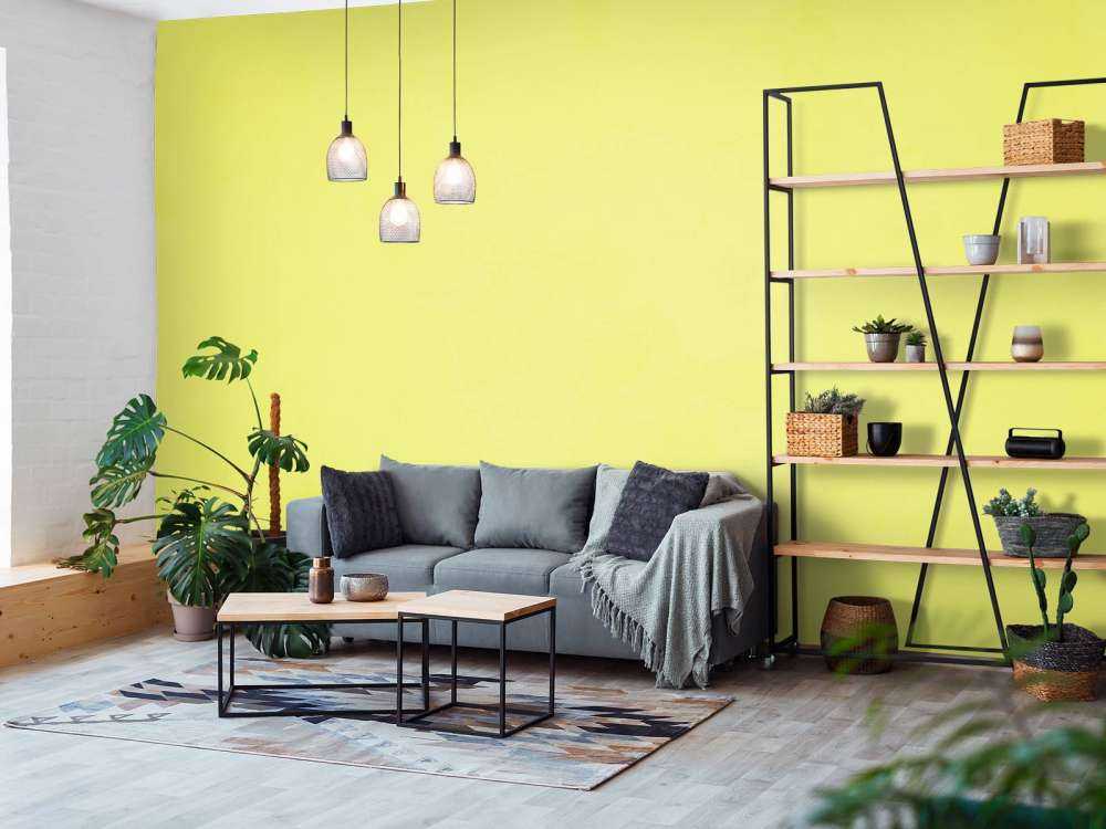 Lime yellow concrete