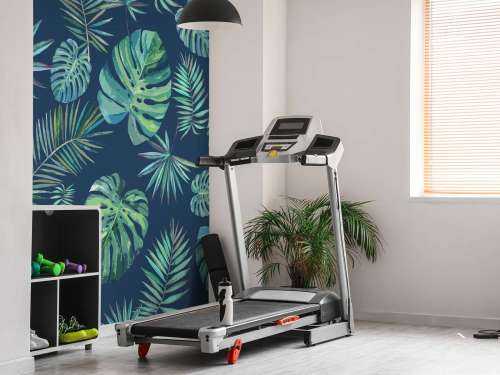 Palm leaves and monstera