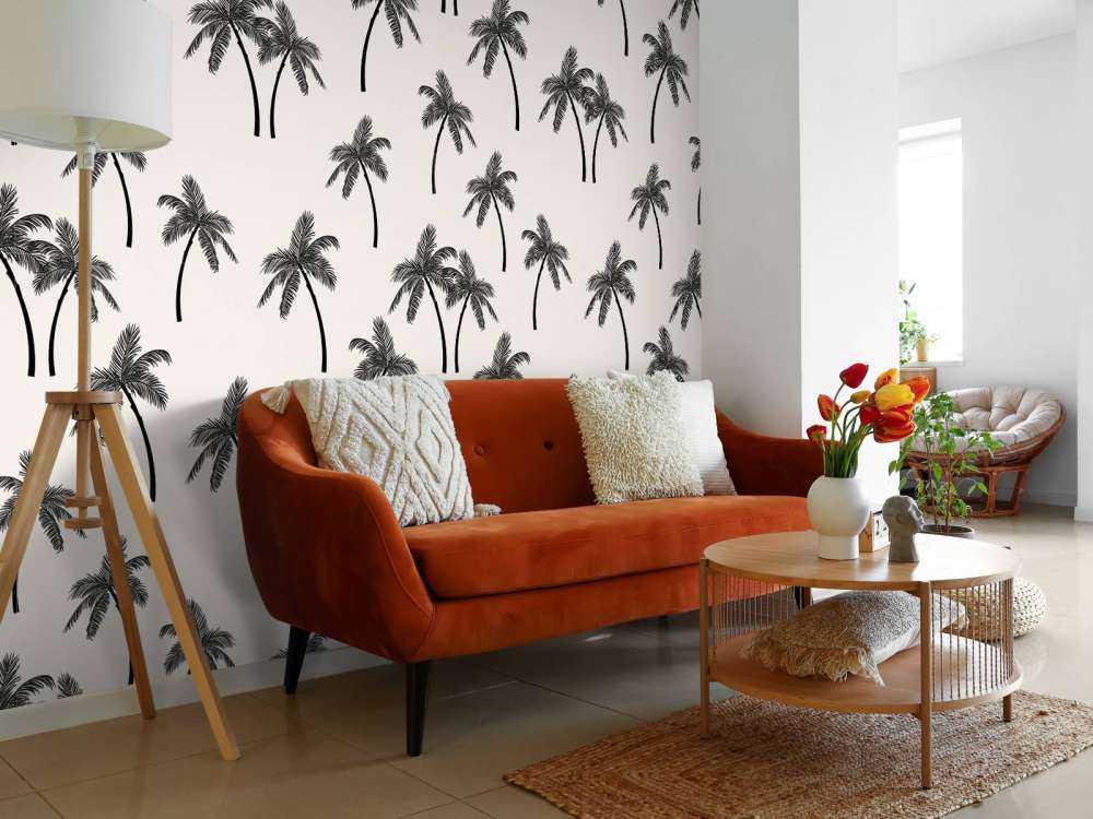 Pattern with palm trees