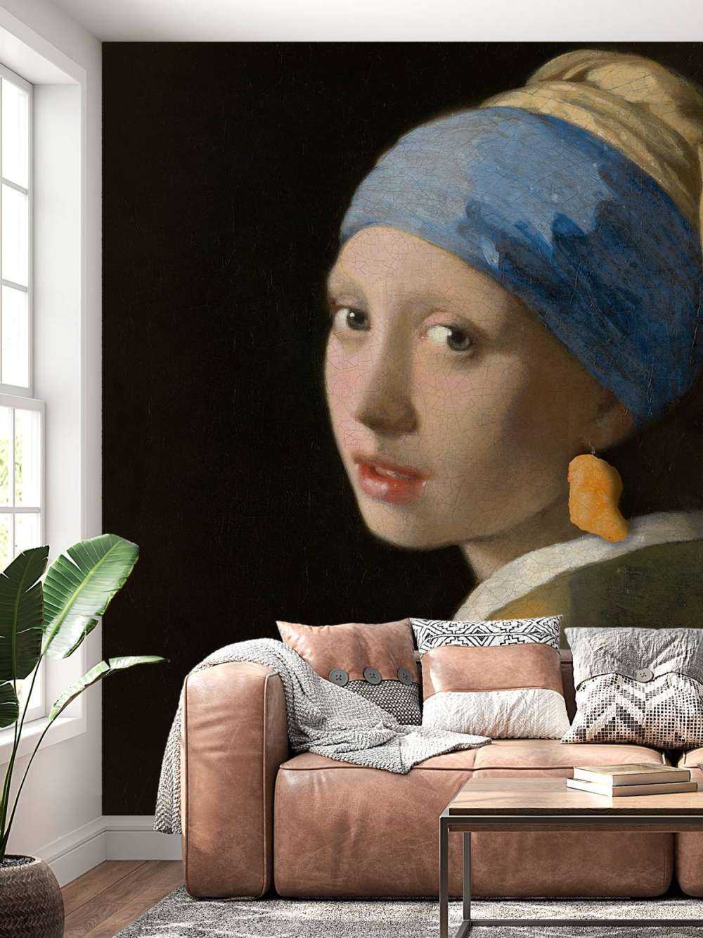 Girl with chicken nugget