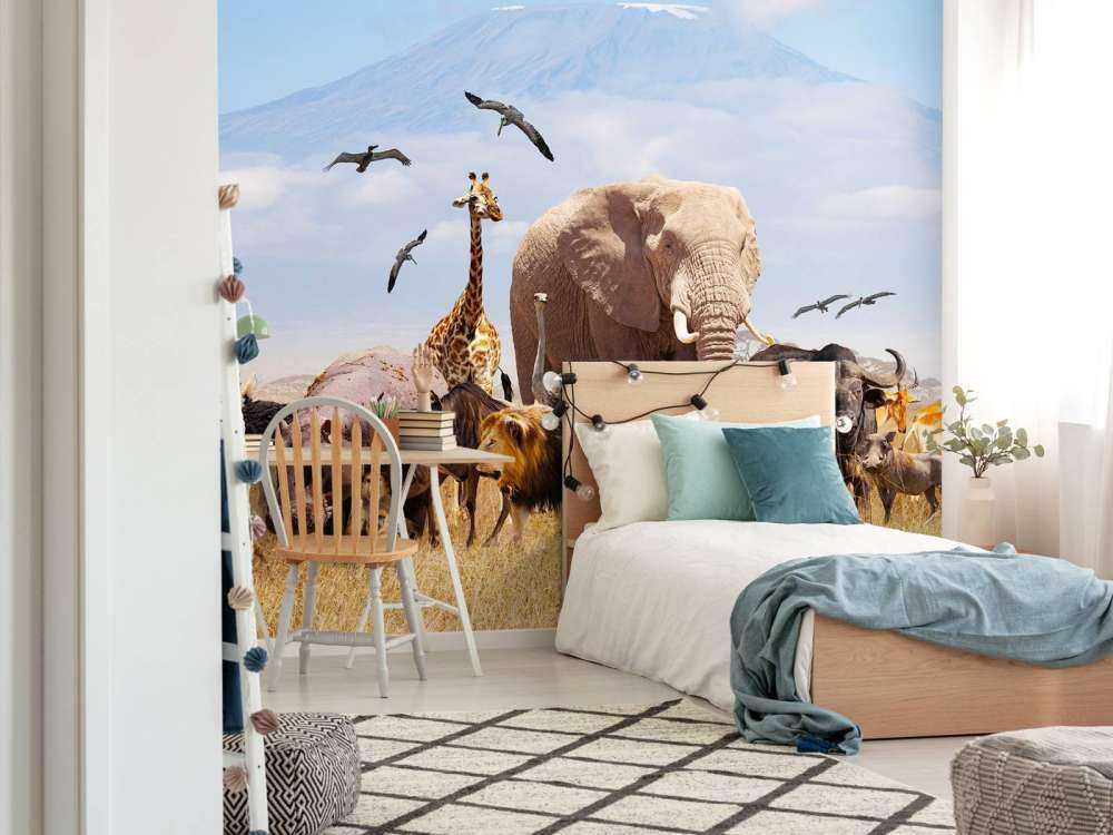 African animals at Kilimanjaro