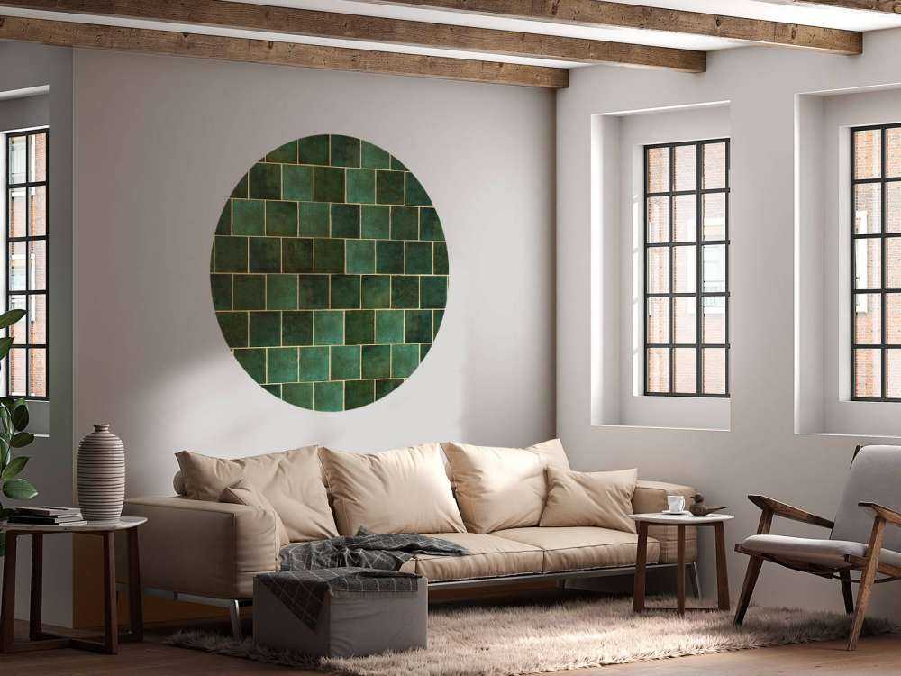 Green ceramic tiles