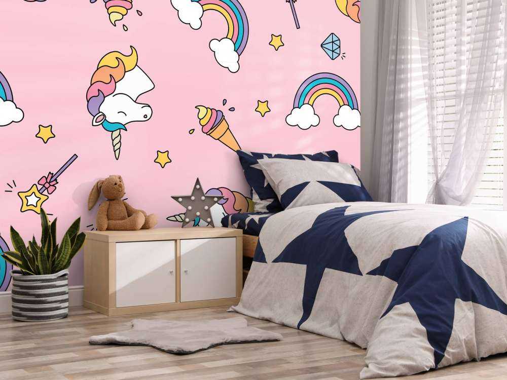 Colourful unicorn pattern