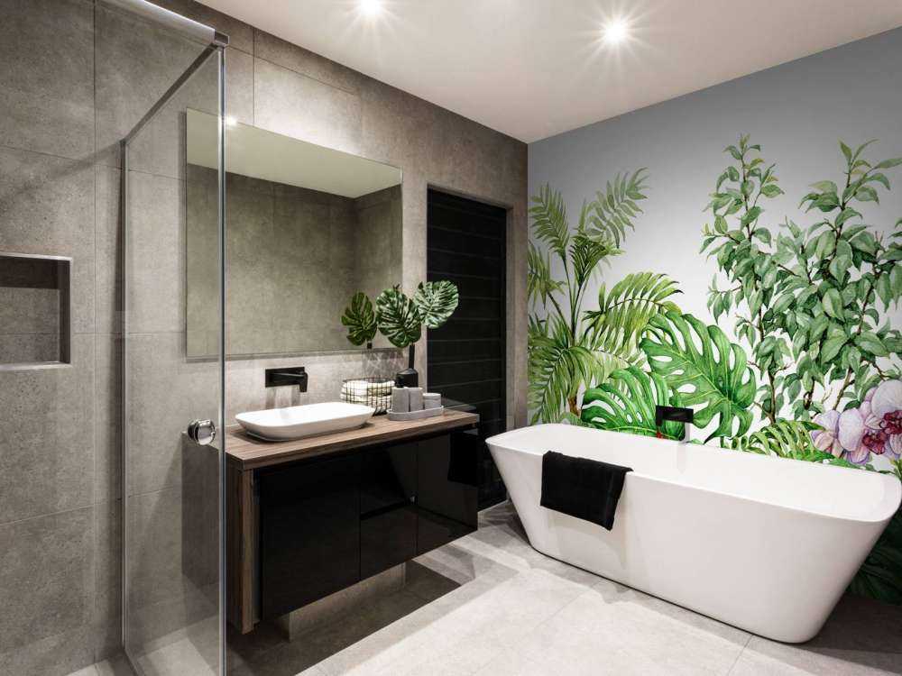 Tropical plants in watercolour