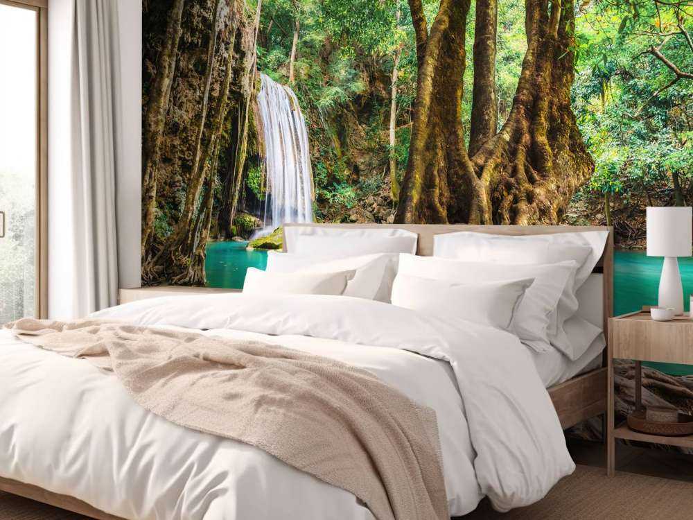 Waterfall in tropical jungle