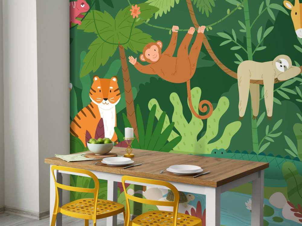 Happy jungle animals