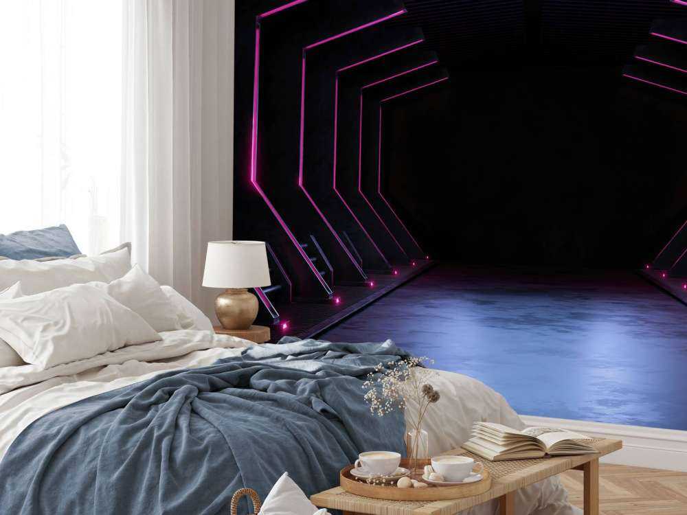 Luminous 3D hallway