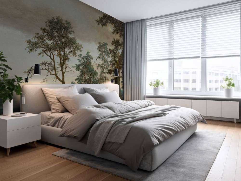 River landscape seen through trees