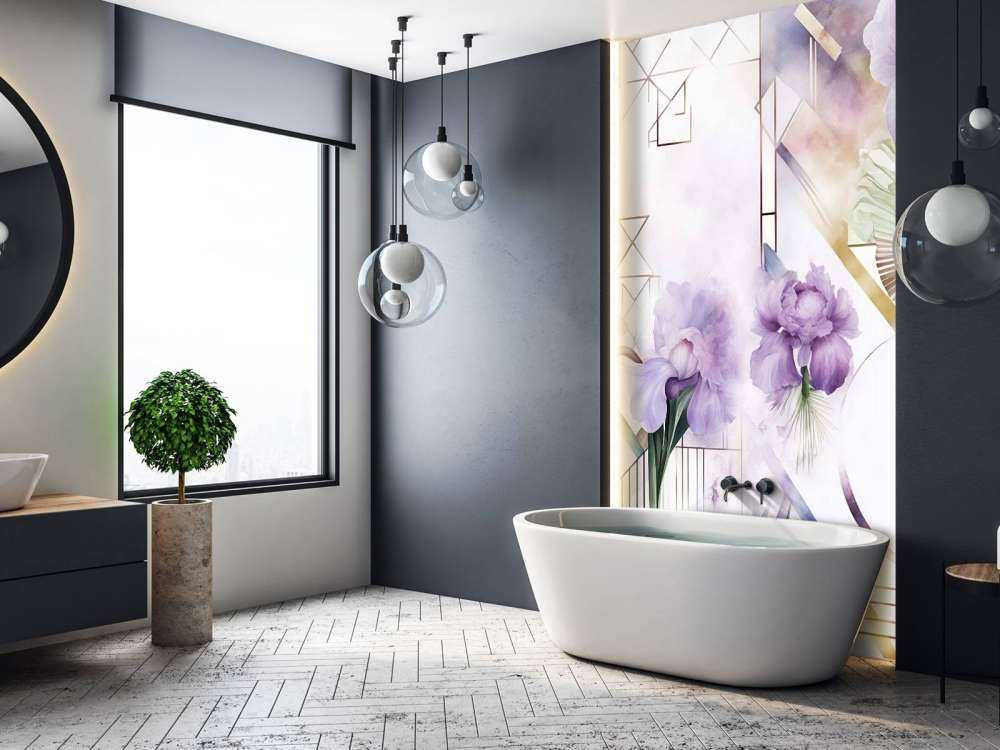 Watercolor Geometry Purple