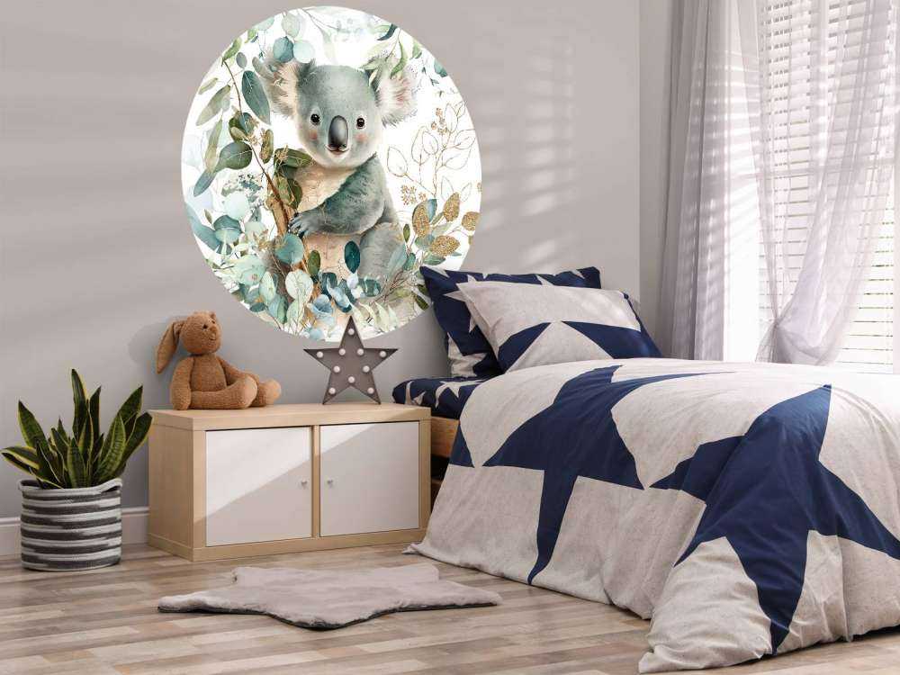 Cute koala in eucalyptus