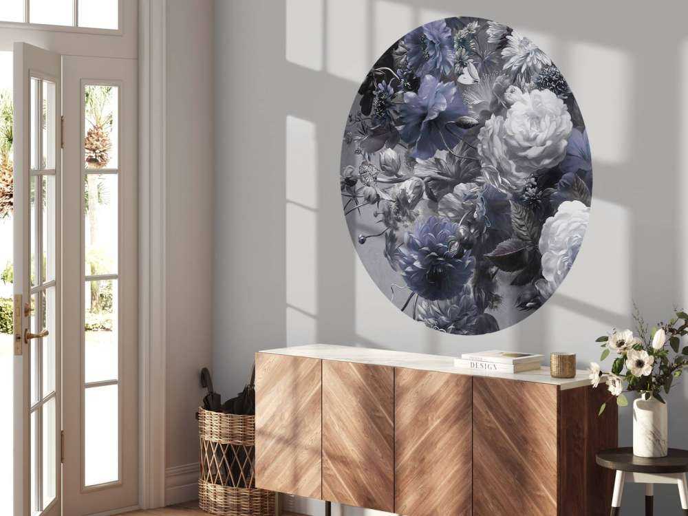 Big bouquet with blue poppies