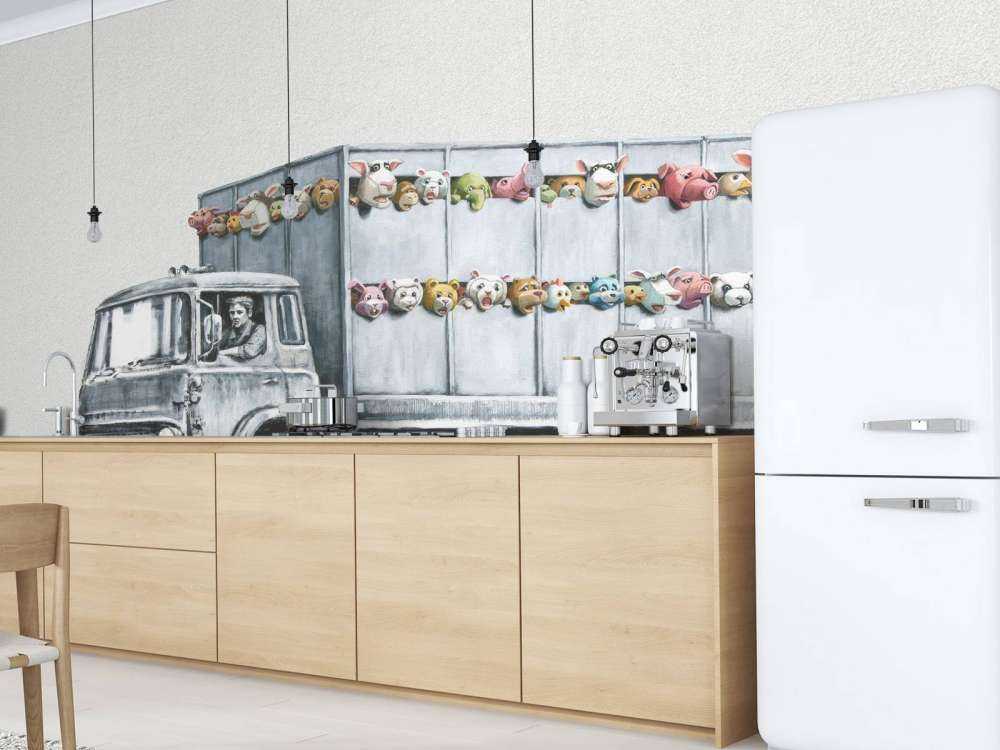 Banksy - Meat truck, concrete