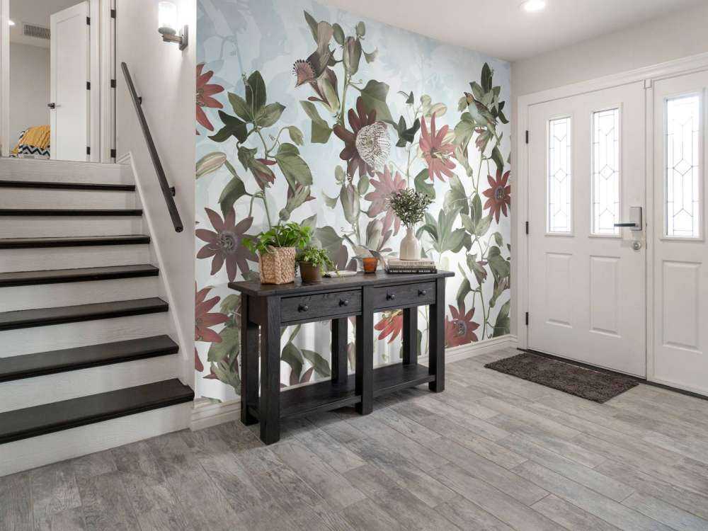 Seven Birds in Enchanted Foliage - Soft Blue