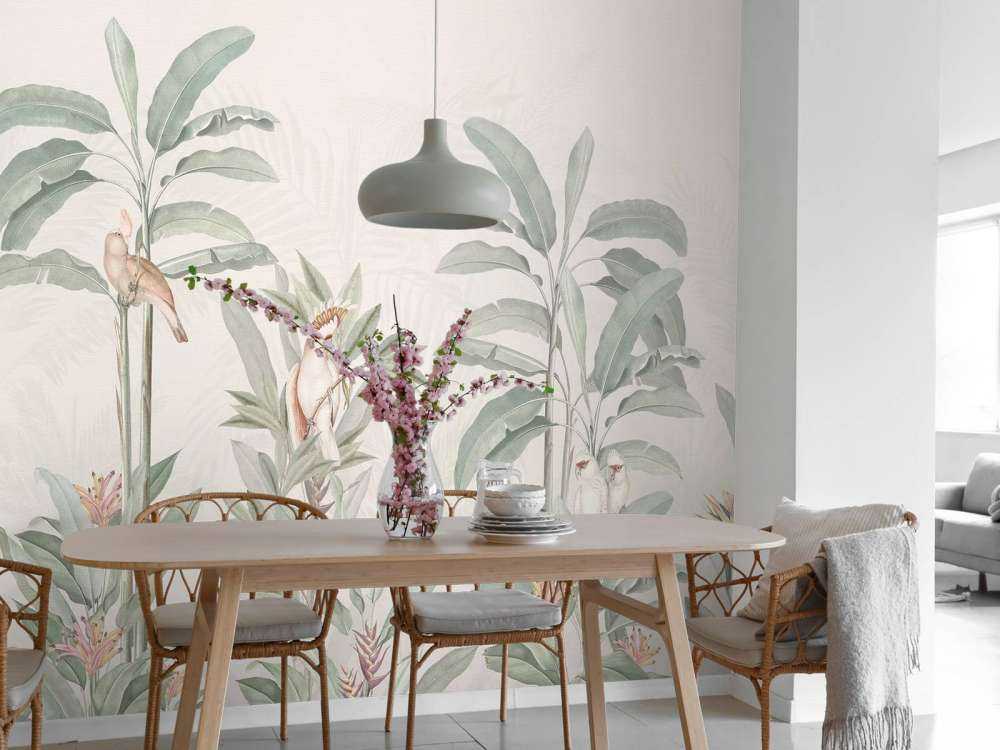 Vintage Jungle Landscape - pastel