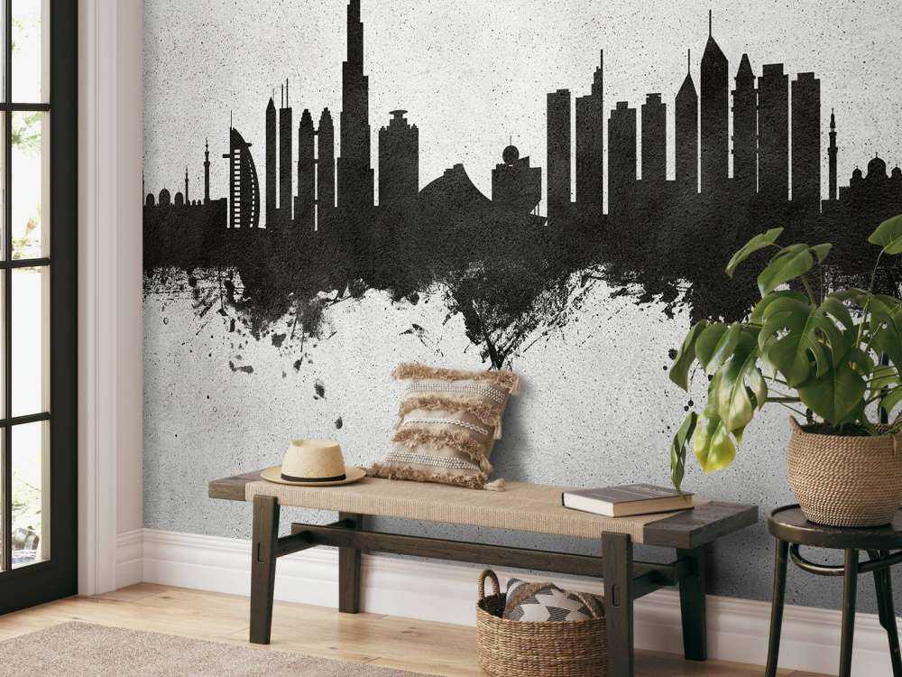 Watercolor skyline, Dubai