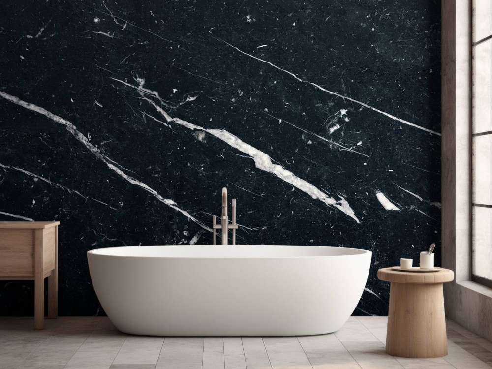 Dark marble with white veins
