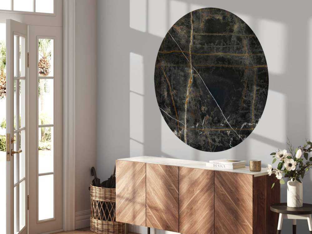 Black marble with copper tones