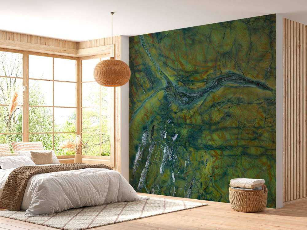 Green coloured marble