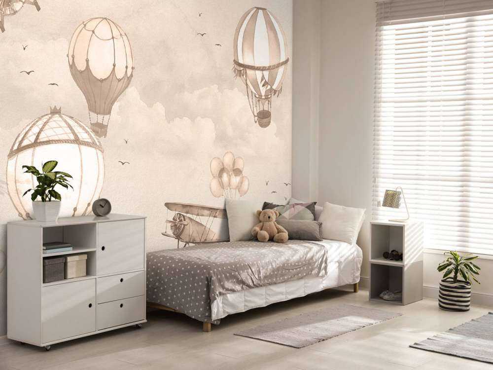 Sky Balloons in taupe