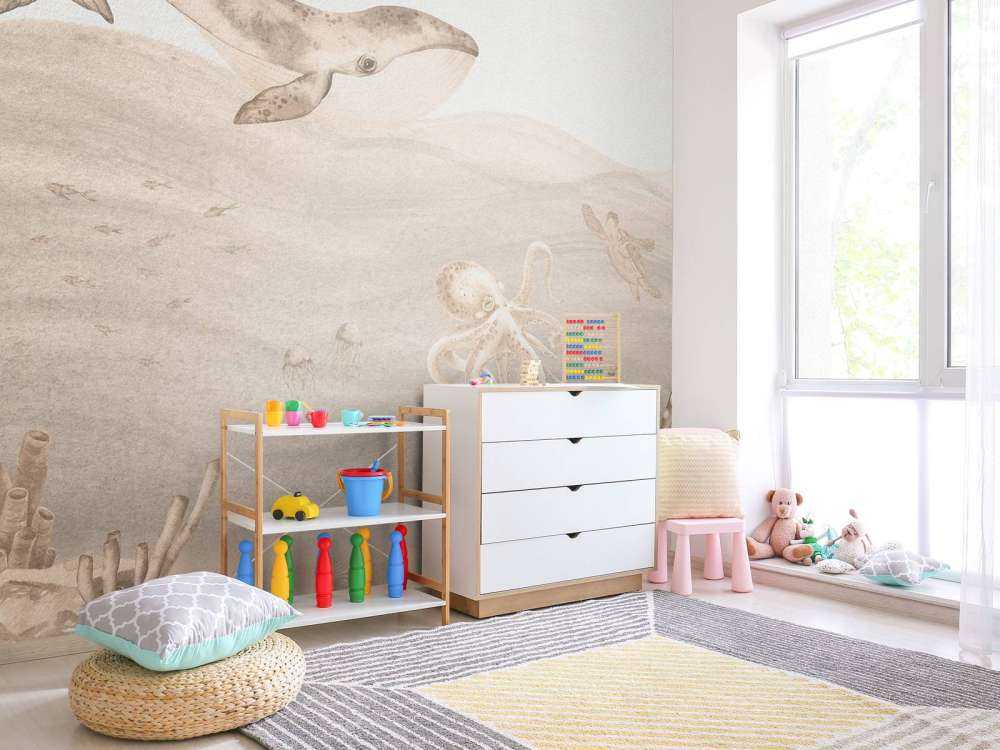 Underwater world in taupe