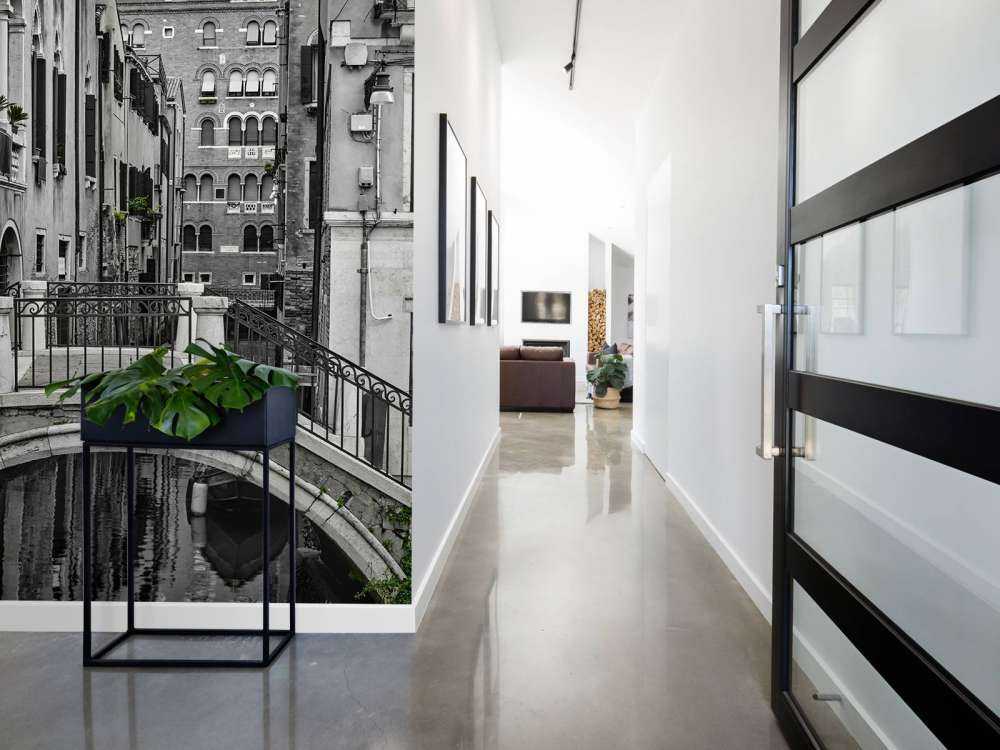 Canal with small bridge