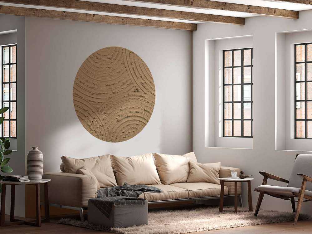 Zen circles coarse structure in gold brown