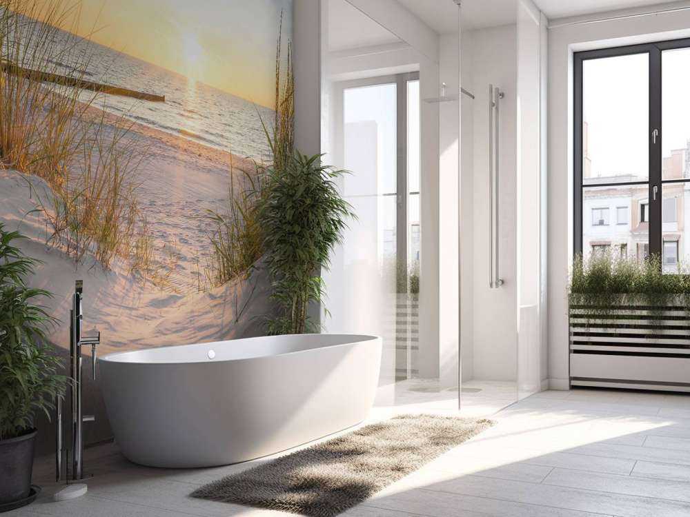 Dune beach with sunset