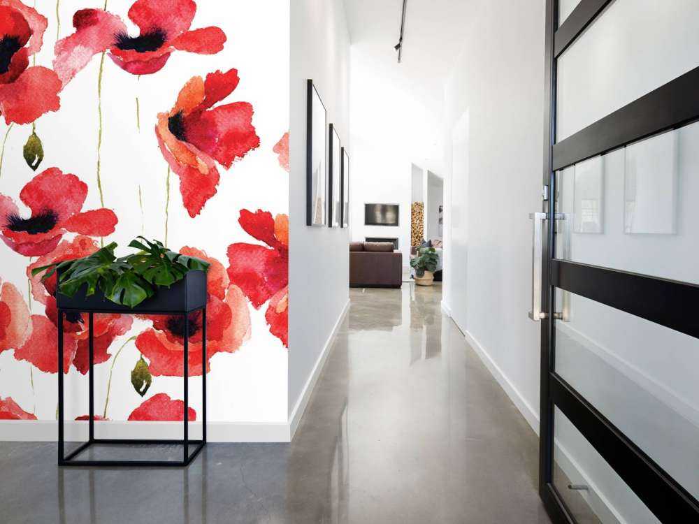 Poppies made of watercolor