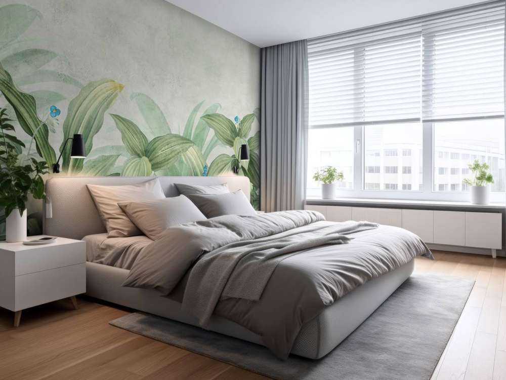 Motley grass with flowers