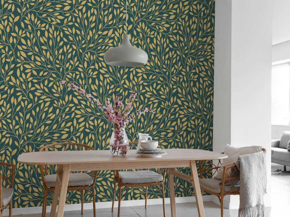 Luxury floral pattern yellow gold